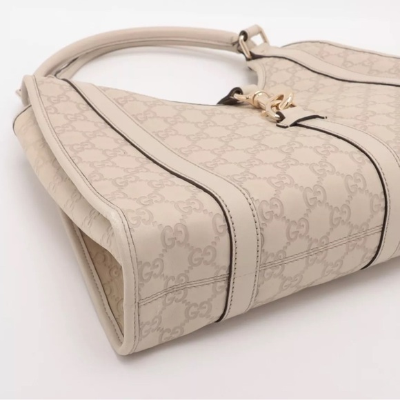 Gucci Guccissima Bardot Hobo Ivory - Picture 4 of 13